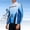 Blue-White, variant on Men's Cycling Jersey Long Sleeve Breathable Full Zip Bike Shirt with Pockets Red S
