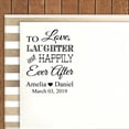 thumbnail image 2 of Printtoo Personalized Violet Self Inking To Love| Laughter And Happily Ever After Custom Wedding Favor Rubber Stamper-60 x 40 mm, 2 of 6