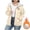 Khaki, variant on Elvqul Womens Jacket Plus Size Outerwear Hooded Long Sleeve Sherpa Sweaters Coat for Women Thick