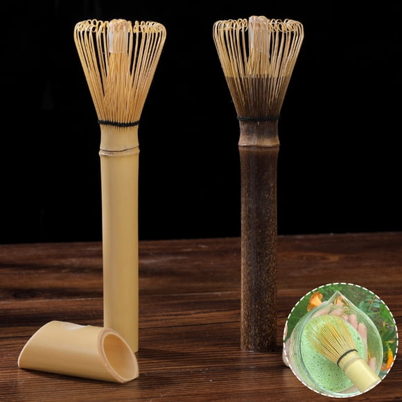 Bamboo Matcha Whisk 100 Prongs Handmade Chasen Brush for Matcha Green Tea No Paint Polish Whisk Holder Kitchen Gadget Gift
