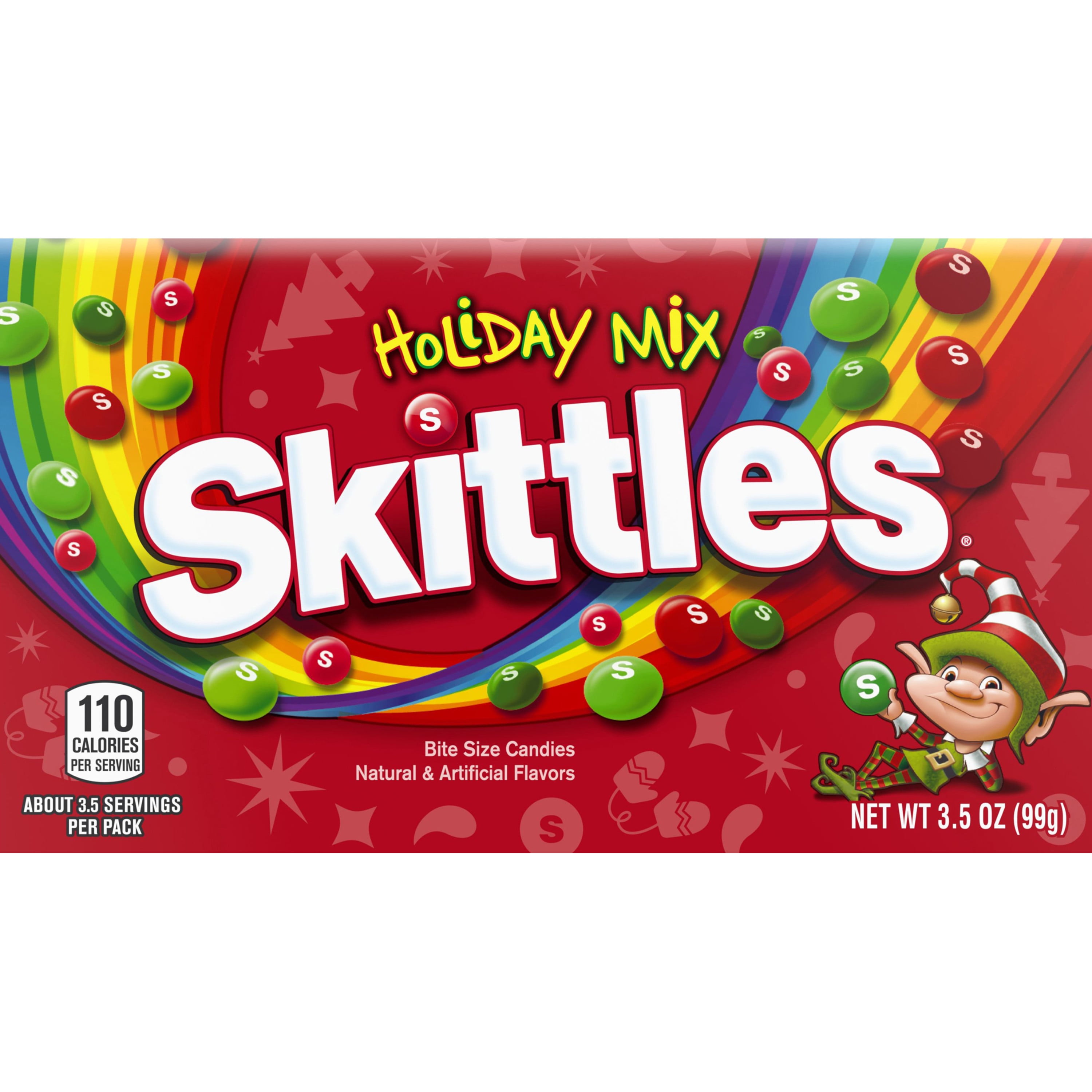 Skittles Holiday Mix Christmas Candy 3 5 Ounce Gift Box Walmart