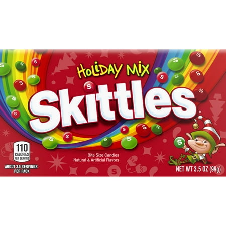 SKITTLES Holiday Mix Christmas Candy, 3.5-Ounce Gift Box