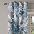 thumbnail image 3 of Ambesonne Botanical Grommet Curtain, Abstract Garden Petals, 50"x96", Blue Grey Sepia, 3 of 5