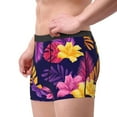 thumbnail image 4 of Disketp Purple Flower Men'S Boxer Briefs,Soft And Breathable Cotton Underwear With Comfortflex Waistband, 4 of 9