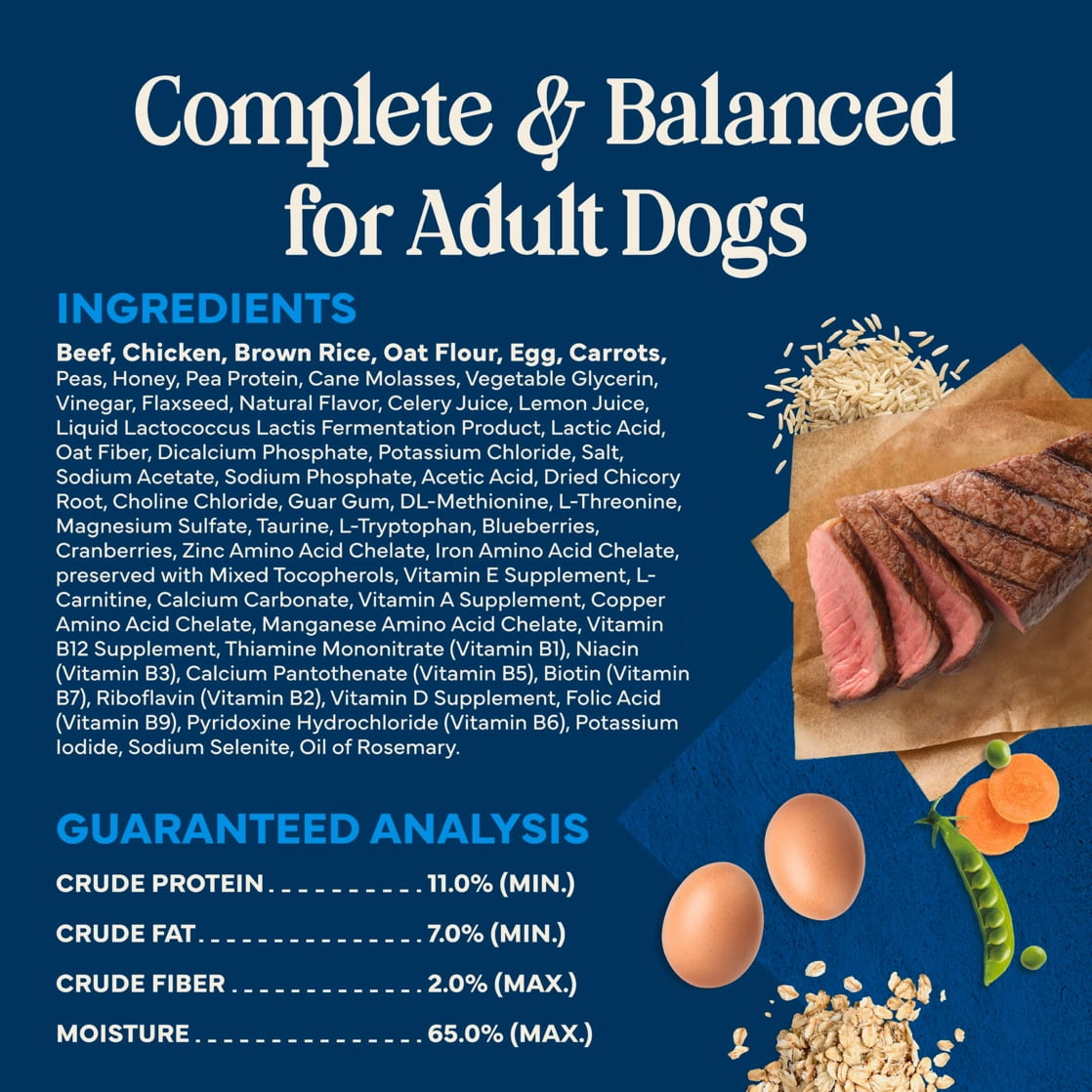 (6 pack) Blue Buffalo Love Made Fresh Dog Food, Refrigerated, Beef Recipe, 1-lb Roll