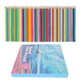 thumbnail image 1 of Lápices de colores de diversos colores, preafilados, brillantes y vibrantes, lápices de dibujo de madera maciza para niños, adultos y principiantes, 48 colores, 1 of 14