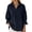Navy, variant on Womens T Shirt Loose Fit Long Sleeve Solid Color Fashion Lapel Womens Spring Shirt,Green,S