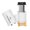 thumbnail image 1 of Tignapoo Portable 60X Magnifying Glass with 3 LED Lights for Coin, Stamp, and Textile Inspection - Durable Acrylic Lens and Adjustable Focal Length, Battery Not Included, Compact Design in White, 1 of 6