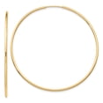 thumbnail image 1 of 10k Yellow Gold Endless Tube Hoop Earrings Round, 1 of 8