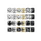 thumbnail image 1 of 12 Pares Aretes Falsos Piercing Hombre Imán Acero Inoxidable Xtellar plateado, 1 of 4