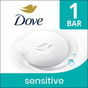 Dove Beauty Bar Soap For Sensitive Skin, Sensitive, Fragrance Free And Hypoallergenic ,2.6 oz