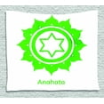 thumbnail image 1 of Chakra Decor Tapestry, Anahata Wheel with Star Pattern in Middle Traditional Spiritual Ethnic Graphic Work, Wall Hanging for Bedroom Living Room Dorm Decor, 80W X 60L Inches, Green, by Ambesonne, 1 of 1