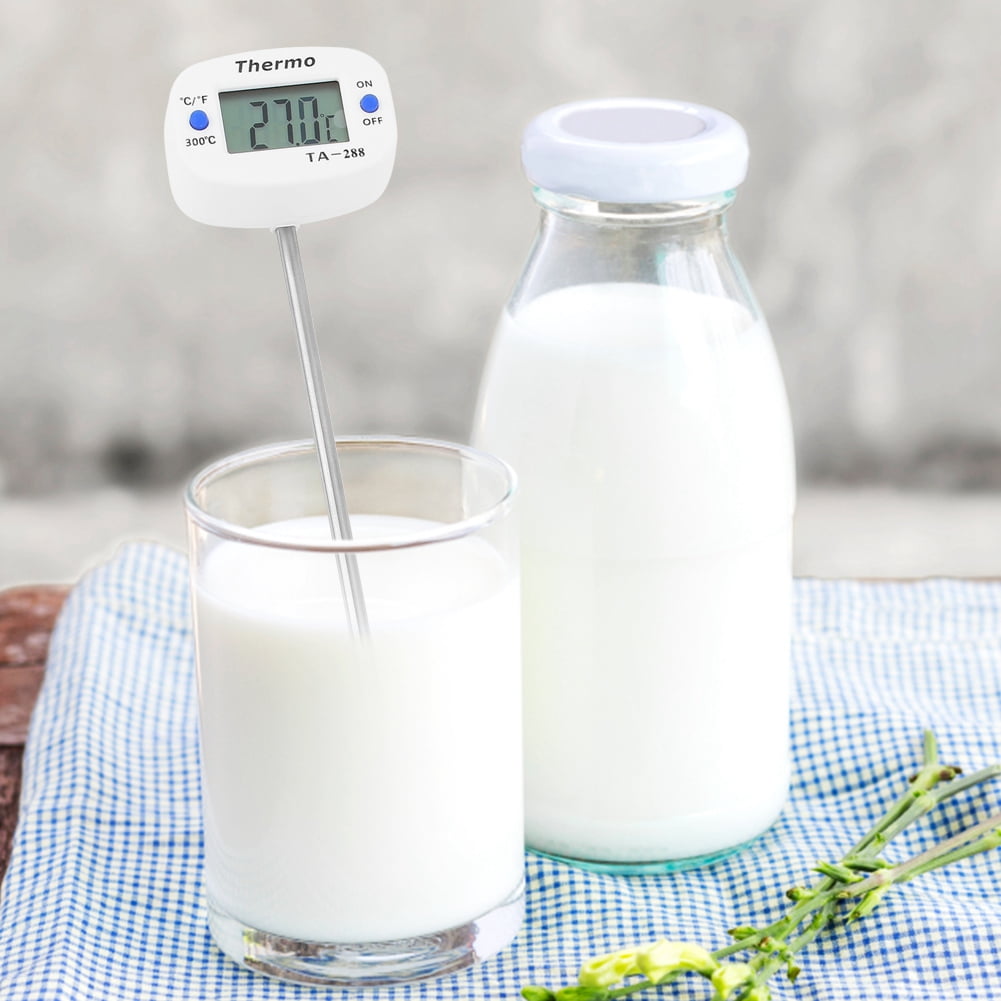 Thermomètre à Viande Numérique, Thermomètre De Température des Aliments Avec Sonde En Acier Inoxydable, Gadgets De Cuisine Avec écran LCD Pour la Cuisson, le Brassage, le Barbecue, le Café