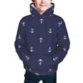 thumbnail image 5 of Kll Unisex Kids Boys Girls Hooded Pocket Pullover Hoodies-Anchor Heart Blue, 5 of 9
