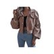 thumbnail image 1 of Chaqueta Para Mujer Chaqueta De Punto De Pana De Color SóLido Chaqueta De Estilo Corto XBTCLXEBCO Caqui;L, 1 of 6