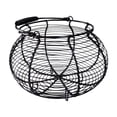 thumbnail image 1 of Cesta de alambre para huevos, soporte para huevos con asa, contenedor de almacenamiento para cocina, cesta para recoger huevos, para alimentos, Negro, 1 of 8