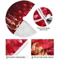 thumbnail image 2 of FMSHPON Valentine's Day Romantic Champagne Rose Xmas Christmas Tree Skirt Stand Mat for Holiday Party Decoration Indoor Outdoor 48 inches, 2 of 6