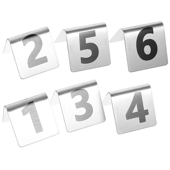 LABSERRON Numbered Table Tents for Restaurant and Wedding Party 5.7X5.0X4.9cm 6Pcs