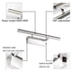 thumbnail image 5 of Elegantes lámparas de tocador, luz LED para tocador de baño con luz blanca cálida, acabado de acero inoxidable para lámpara de espejo de baño, efecto de iluminación cómodo, rotación de 180°, 40 x 11, 5 of 6