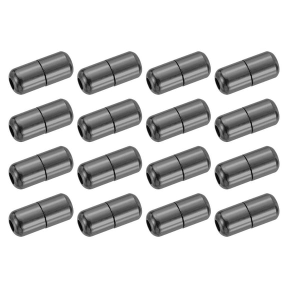 16Pack Shoe Laces Buckle Lock Alloy No Tie Shoelace Turnbuckle, Black