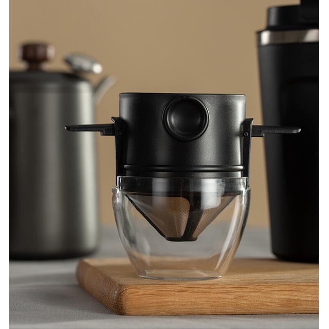 Filtro de café plegable portátil de acero inoxidable fácil de limpiar embudo de café reutilizable sin papel verter café gotero Dropshipping