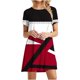 thumbnail image 1 of Vestido de Manga Corta para las Mujeres Casual Impreso Cuello Redondo, Vestido de las Señoras para la Primavera Y el Verano de Uso Diario, 1 of 9