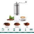 thumbnail image 2 of Manual Coffee Grinder Stainless Steel, Portable Hand Coffee Bean Grinder with Adjustable Conical Ceramic Burr & Brush, Hand Crank Grinder Grinder for Espresso French Press Turkish Brew, 2 of 6