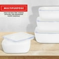 thumbnail image 5 of Emeril Lagasse Opal Glass Food Storage Containers, Acrylic Lids, White, 6 Piece Set, 5 of 6