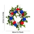 Flower Wreath, Red White Blue Color Flower Wreath, Front Door Hanging ...