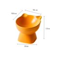 thumbnail image 1 of Cuenco para gatos, cuenco elevado para comida y agua, cuenco para gatos con inclinación de 15° que reduce la presión del cuello, fácil de limpiar, para gatos y perros pequeños, amarillo kaili Sencillez, 1 of 5