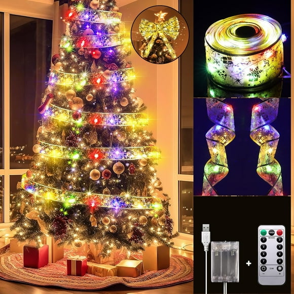 YQHWQ Gold colored lights for indoor Christmas trees