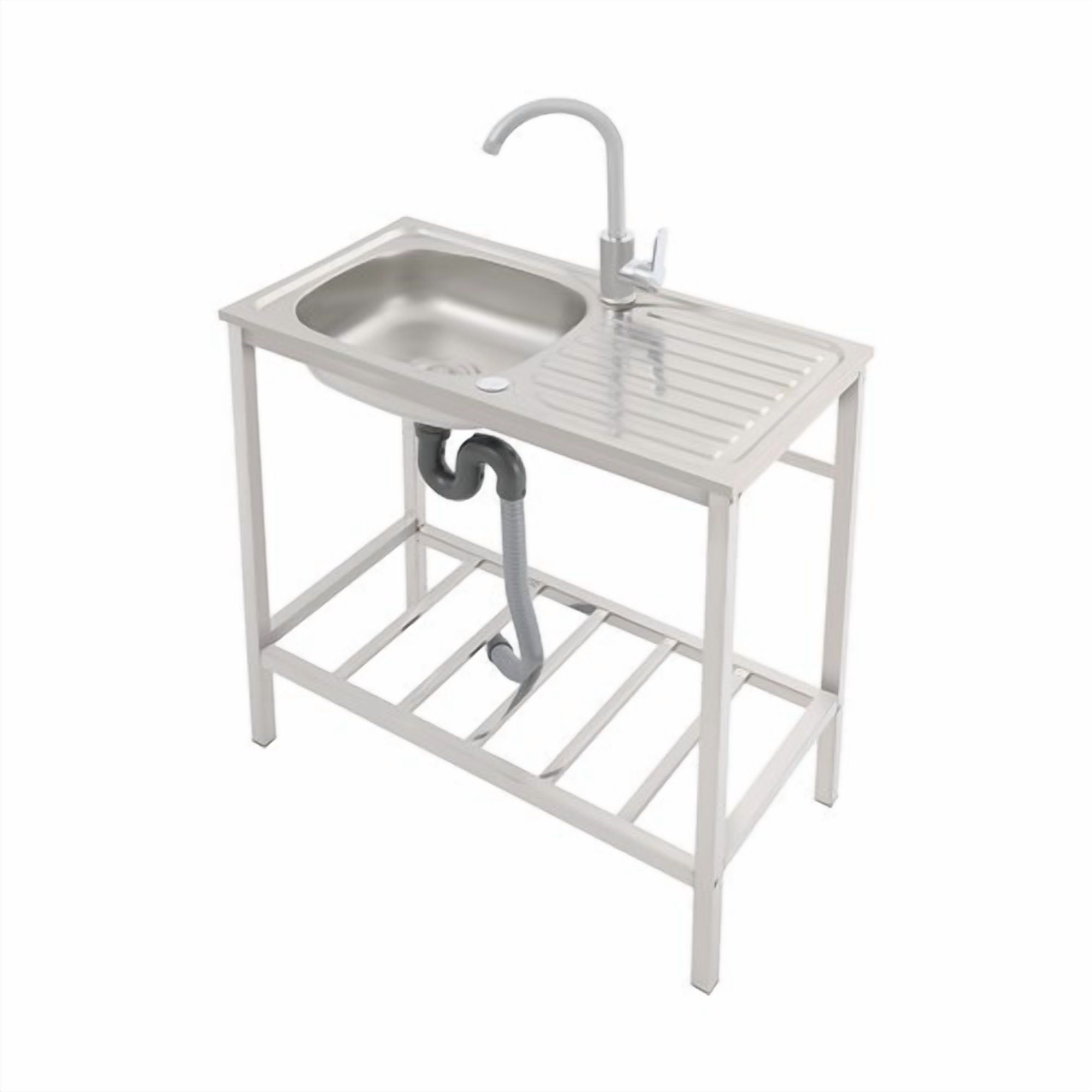 Utility Laundry Sink Kitchen Stainless Steel Single Bowl Sink Washing Station
