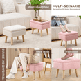 thumbnail image 5 of Teddy Fleece Storage Ottoman, Rectangular, Sturdy Wooden Frame, Hidden Compartment for Entryway/Bedroom/Living Room, 5 of 5