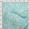 thumbnail image 2 of oneOone Viscose Chiffon Turquoise Blue Fabric Artistic Mandala Dress Material Fabric Print Fabric By The Yard 42 Inch Wide, 2 of 4