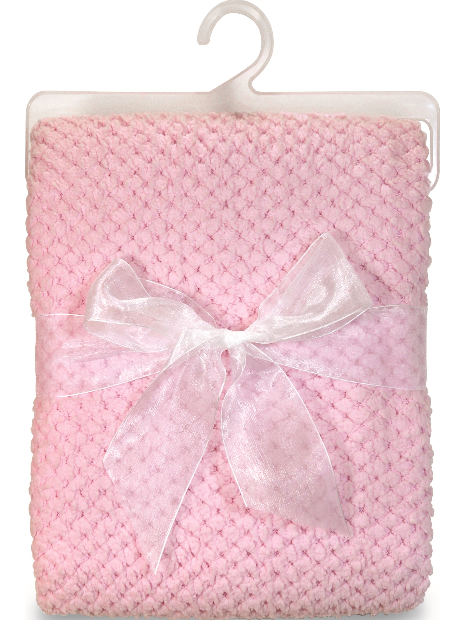 Pink Bumpy & Polar Fleece Baby Blanket