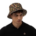 thumbnail image 4 of Xecao Fast Food Print Men and Women Night Reflective Hat Runner Cap Visor Bucket Hat Boonie Cap, 4 of 6