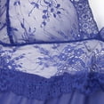 thumbnail image 3 of Mujeres Lencería Encaje Malla Chemise Cuello en V Ropa de dormir Conjunto de ropa de dormir SG, 3 of 8