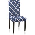 thumbnail image 1 of Dining Chair Covers, Geometric Print Dining Chair Slipcovers, Removable Washable Stretch Furniture Protector for Kitchen Room Hotel Table Banquet (2 Per Set, Lake Blue), 1 of 7