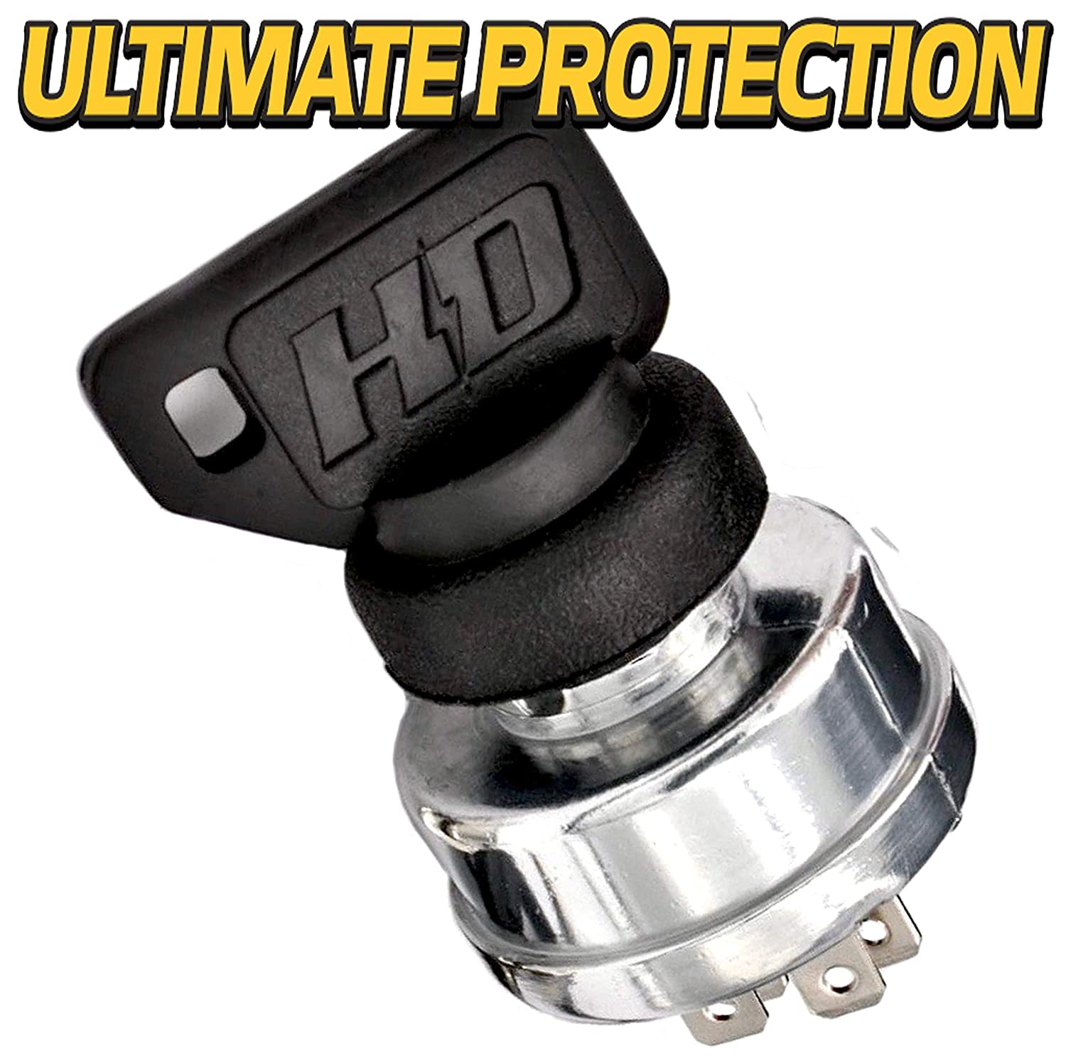 HD Switch Starter Ignition Key Switch for John Deere TCA51267, TCU51054, TCU51053  Fits M653 M655 M665 Ultimate Dual Dust Protection System Upgrade w/  Keys  Free Carabiner