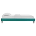 thumbnail image 4 of Modway Elise Lit Plateforme en Velours Style Moderne Très Grand en Vert Sarcelle, 4 of 11