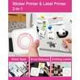 thumbnail image 2 of Sticker Printer Print Pods Mini Printer with Rolls Sticky Papers Portable Sticker Maker Machine Thermal Label Maker Thermanote Phone Labeller for Photos Pictures Notes Graphics B, 2 of 8