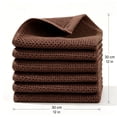thumbnail image 3 of Smiry 100% Cotton Waffle Weave Kitchen Dish Cloths, Ultra Soft Absorbent Quick Drying Dish Towels, 12x12 Inches, 6-Pack,Coffee, 3 of 5