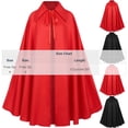 thumbnail image 3 of Womens Renaissance Cloak Medieval Cape Long Ren Faire Halloween Witch Cloak for Wedding Party, 3 of 9