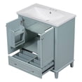 thumbnail image 4 of Harper & Bright Designs 30" Bathroom Vanity with Sink Combo, Multi-functional Bathroom Cabinet with Doors and Drawer, Solid Frame and MDF Board, Green, 4 of 17
