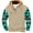 Khaki, variant on QUINDOS Mens Sweatshirts Plain Western Cowboy Print Vintage Mens Hoodies Fleece Long Sleeve Casual Patchwork Pullover Tops Kangaroo Pocket