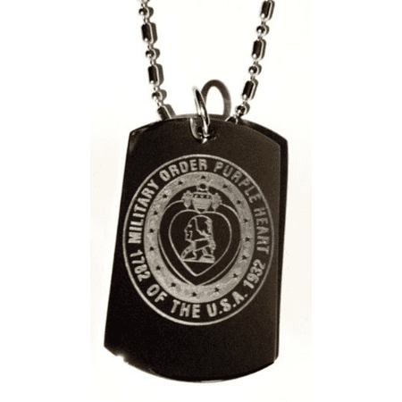 Keychain Air - Purple Heart of Bravery Armed Forces Army Marines Navy Airforce Coast Guard Logo Symbols - Military Dog Tag Luggage Tag Key Chain Keychain Metal Chain Necklace