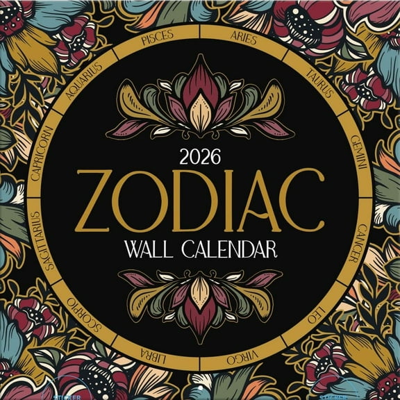 Turner Licensing, Zodiac 2026 Wall Calendar, 12'' X 12'', 12-Month Calendar with Stapled Binding