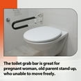 thumbnail image 4 of 23.6 inch Toilet Handrails Bathroom Safety Bar Hand Support Rail Mounted Bath Grips Bathtubs for Elderly Seniors Disabled, 4 of 10