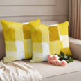 thumbnail image 2 of Yellow Geometric Outdoor Waterproof Pillow Covers, Watercolor Ombre Modern Abstract Art Decorative Square Throw Pillowcase Sofa Cushion Sham for Patio/Couch/Chair, 26"x26" 2 Pack, 2 of 8