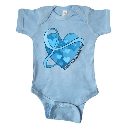 

Inktastic Prostate Cancer Awareness Light Blue Ribbon Around Heart Gift Baby Boy or Baby Girl Bodysuit